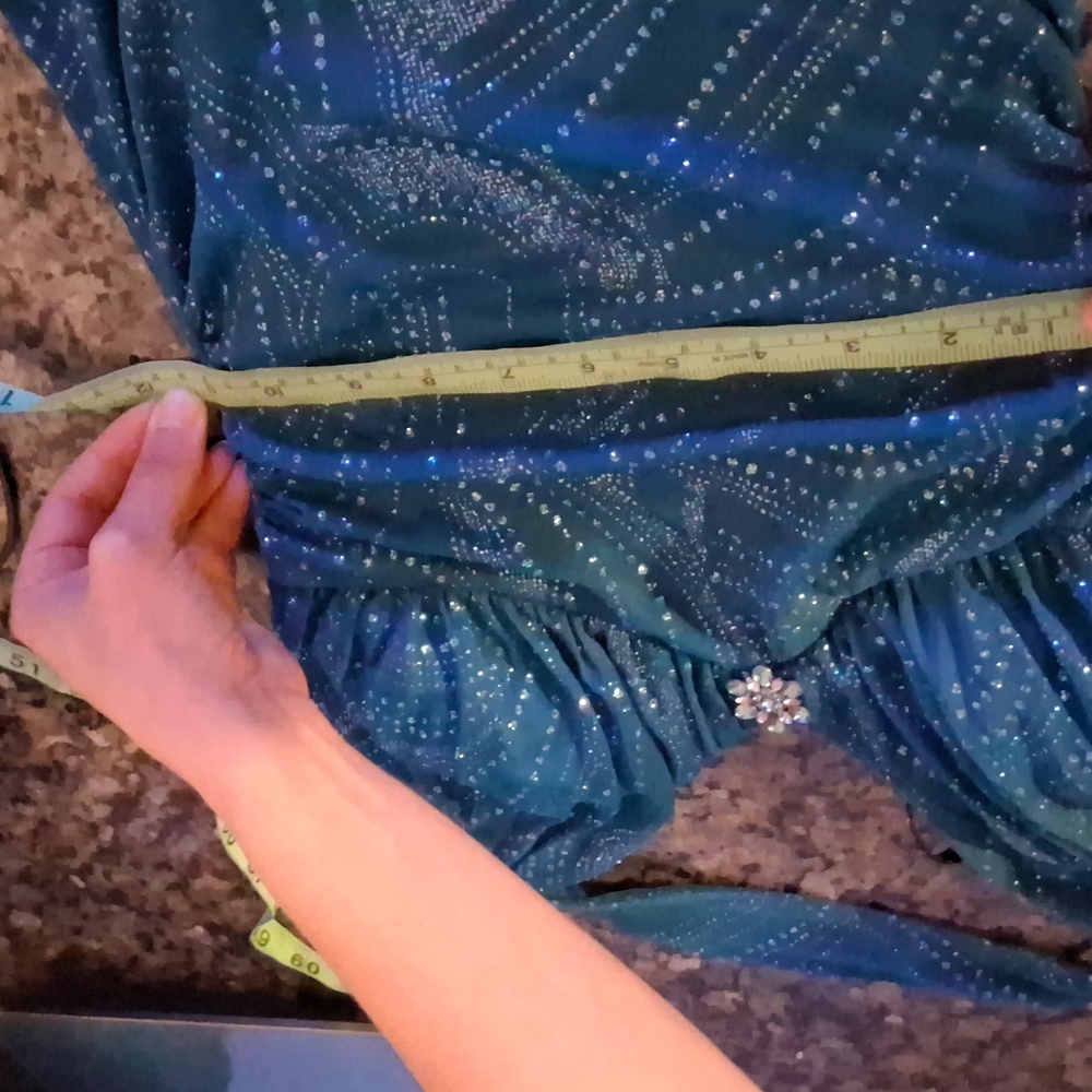 City Triangles Glittering Blue Maxi Dress - Picture 12 of 12